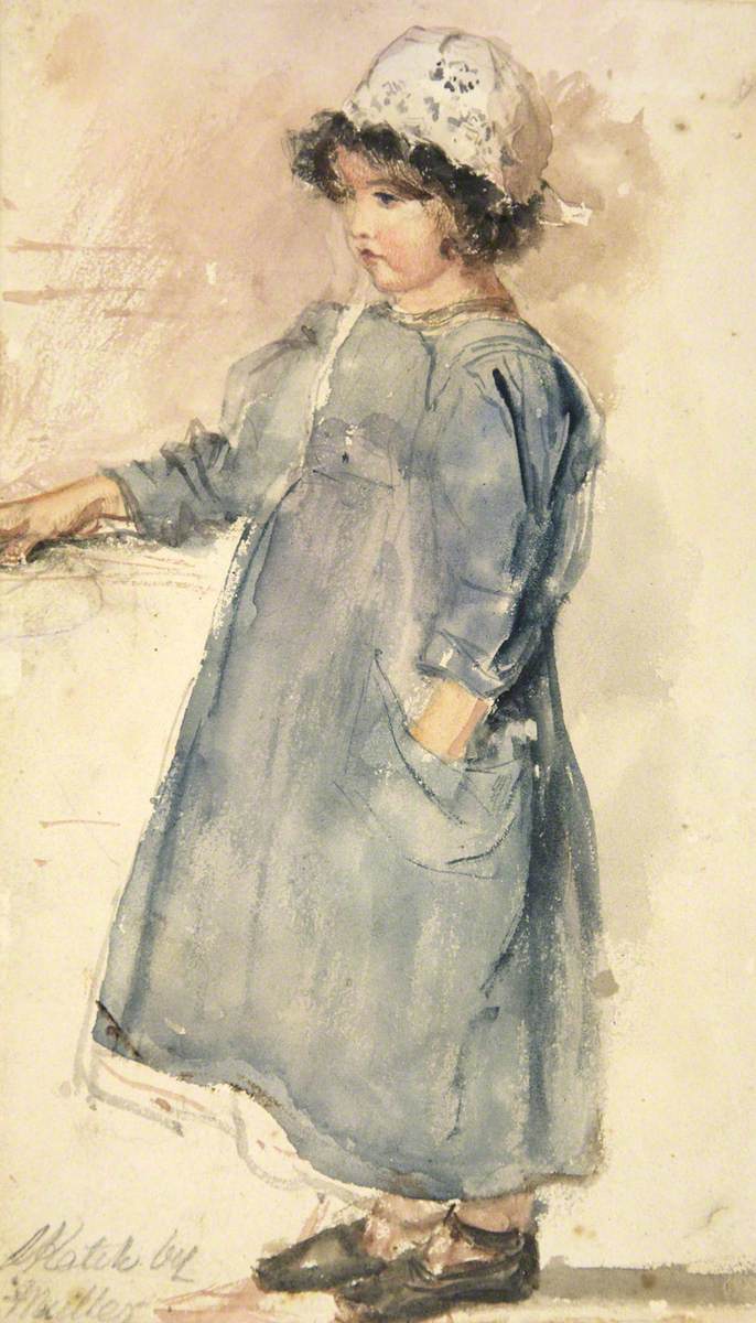 Study of a Child in a Lace Cap
