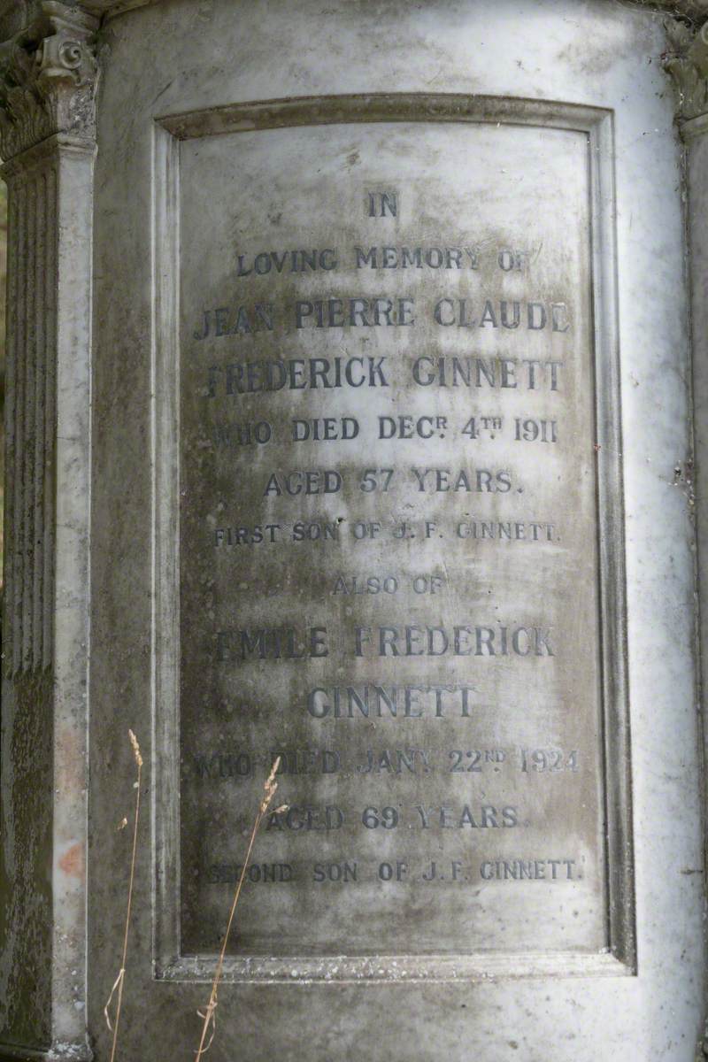 Monument to John Frederick Ginnett