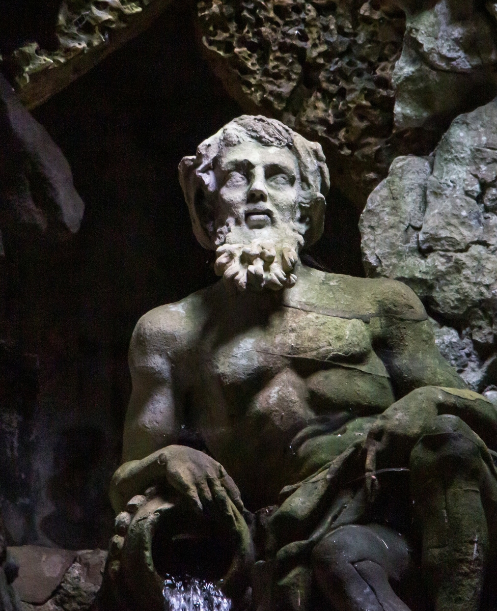 Goldney Grotto, River God and Two Lions