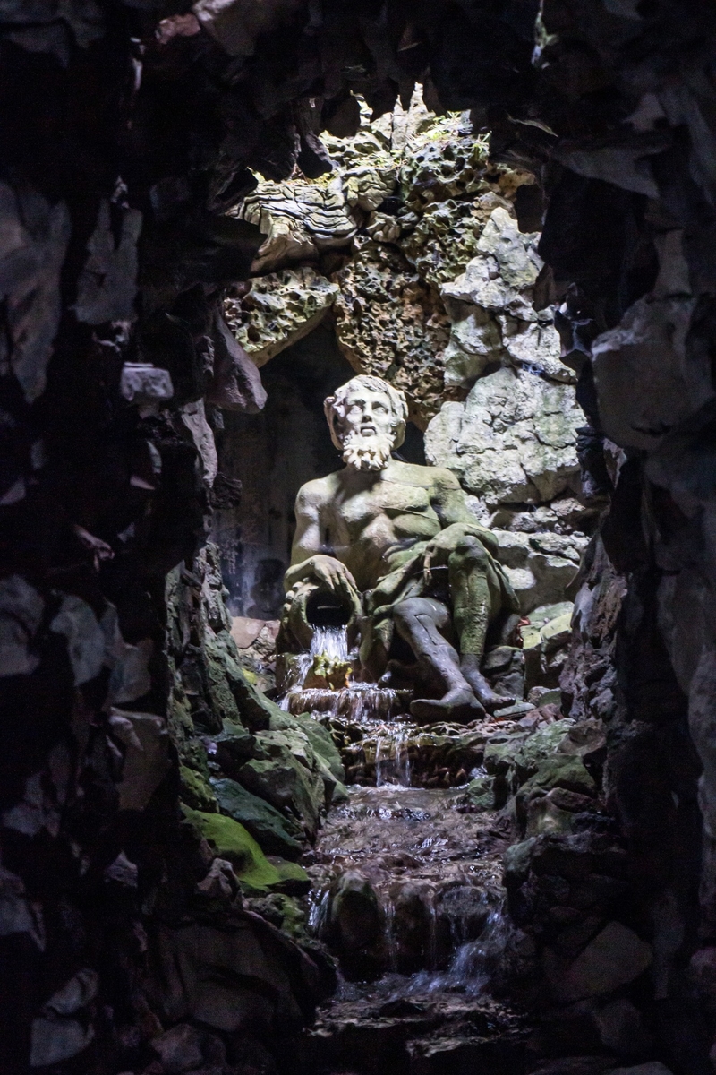 Goldney Grotto, River God and Two Lions