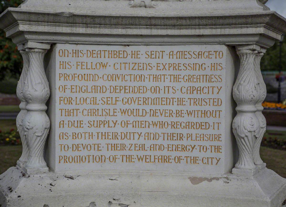 Memorial for James Robert Creighton (1844–1896), Mayor of Carlisle (1880–1881 & 1888–1889)