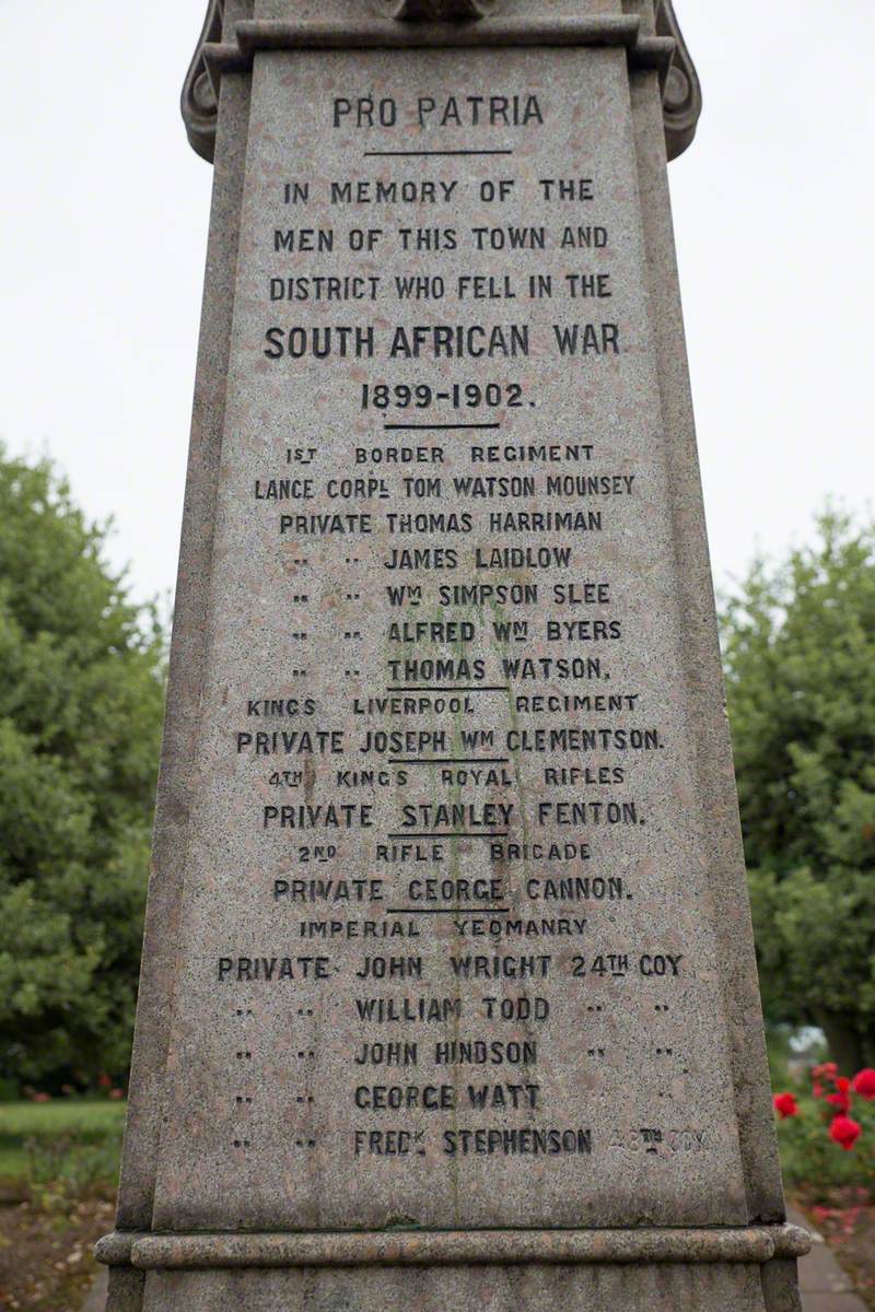 Boer War Memorial: 'The Black Angel'