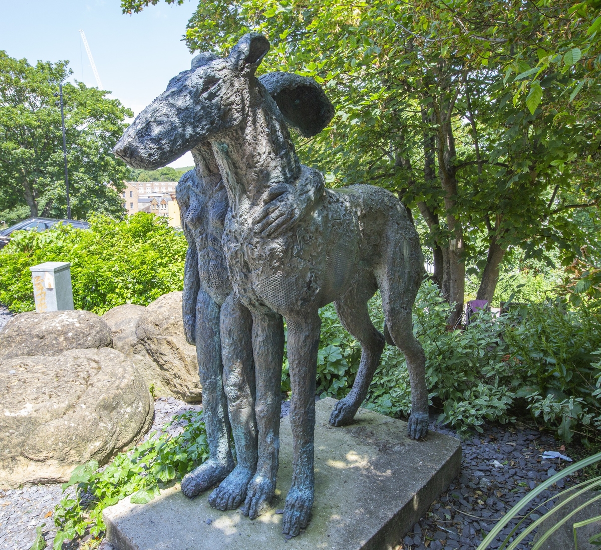 Standing Lady-Hare with Dog