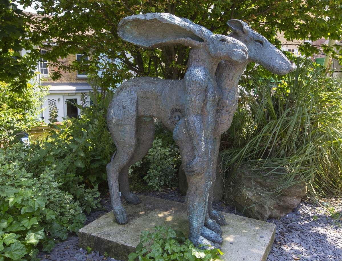 Standing Lady-Hare with Dog