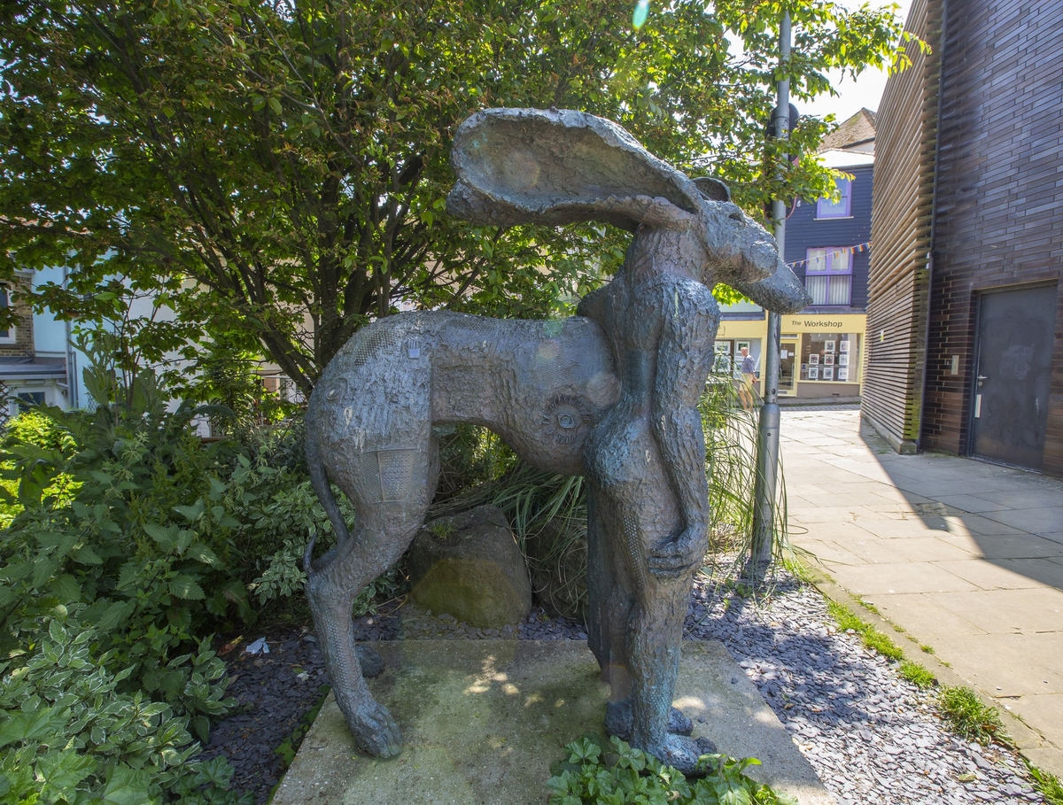 Standing Lady-Hare with Dog