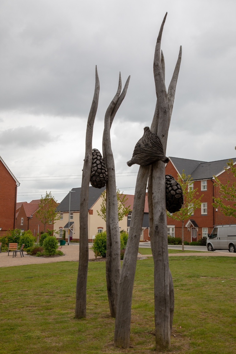 Upright Posts with Seed Pods