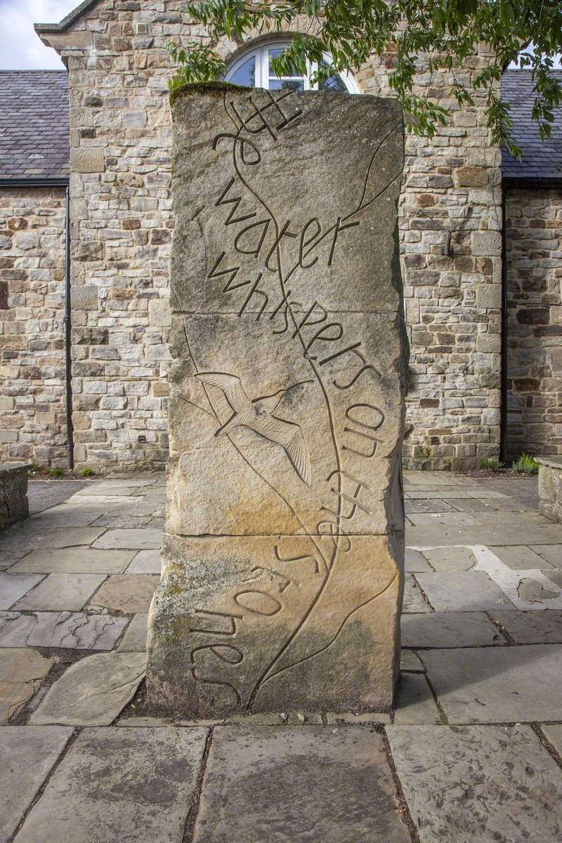 Carved Relief of Curlew and Hares