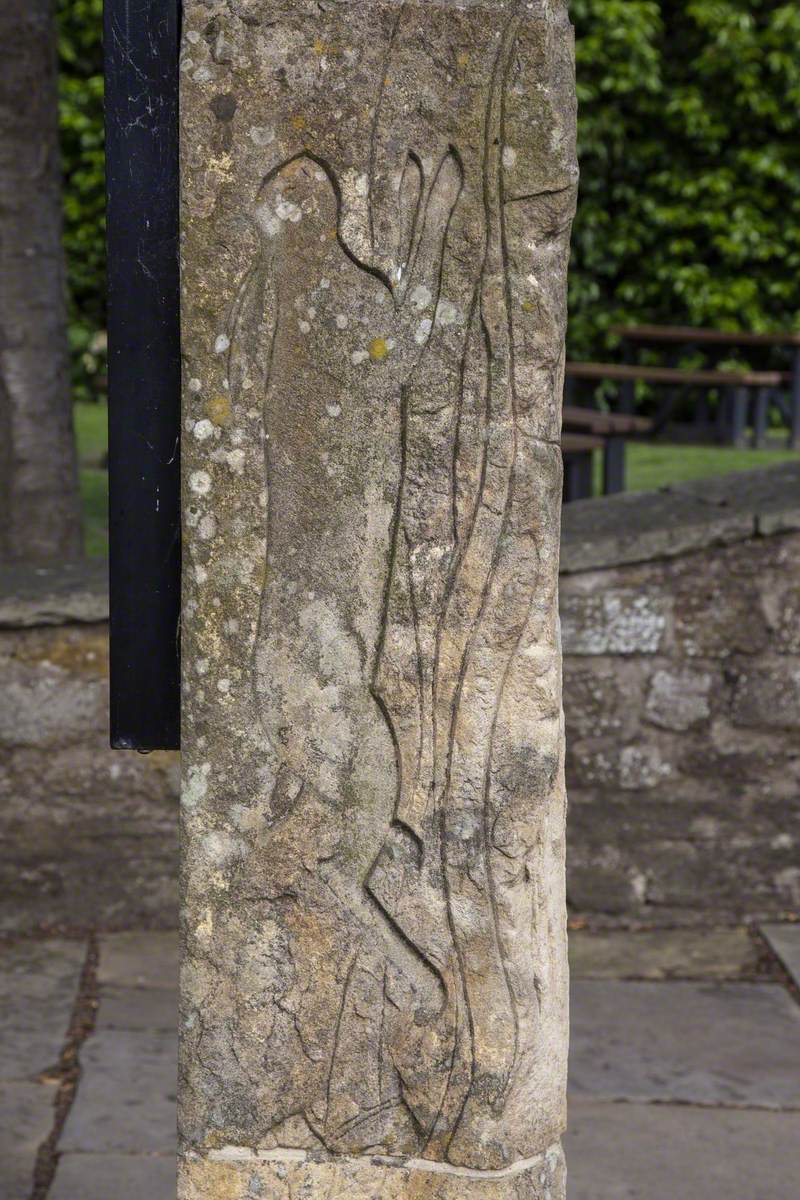 Carved Relief of Curlew and Hares