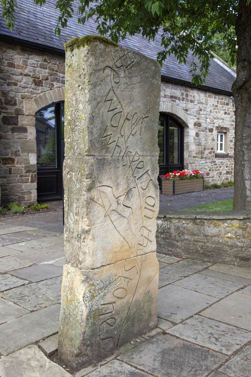 Carved Relief of Curlew and Hares