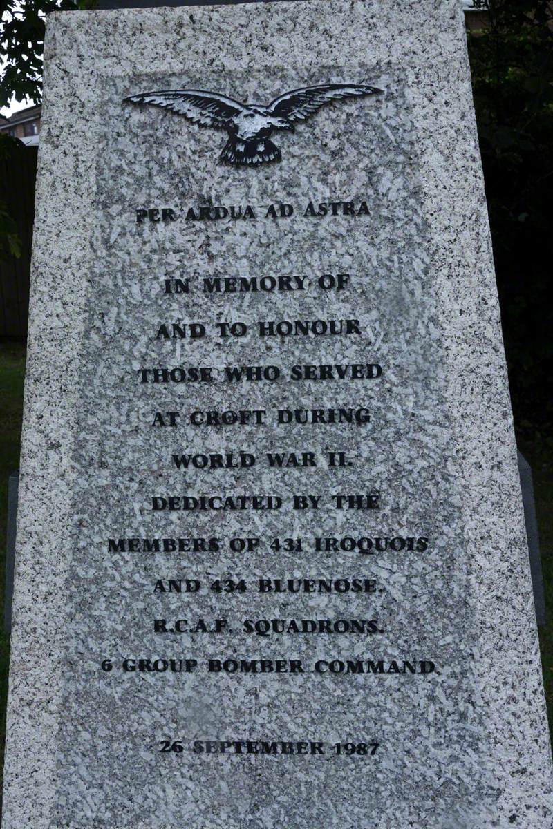 431 Iroquois Squadron and 434 Bluenose Squadron RCAF Memorial