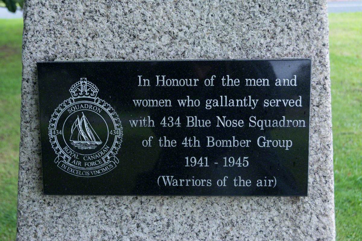 431 Iroquois Squadron and 434 Bluenose Squadron RCAF Memorial