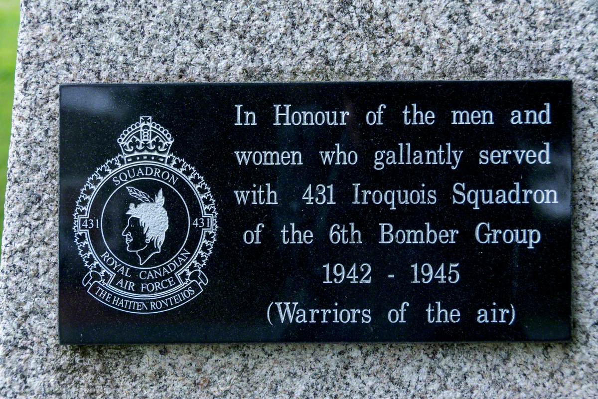 431 Iroquois Squadron and 434 Bluenose Squadron RCAF Memorial