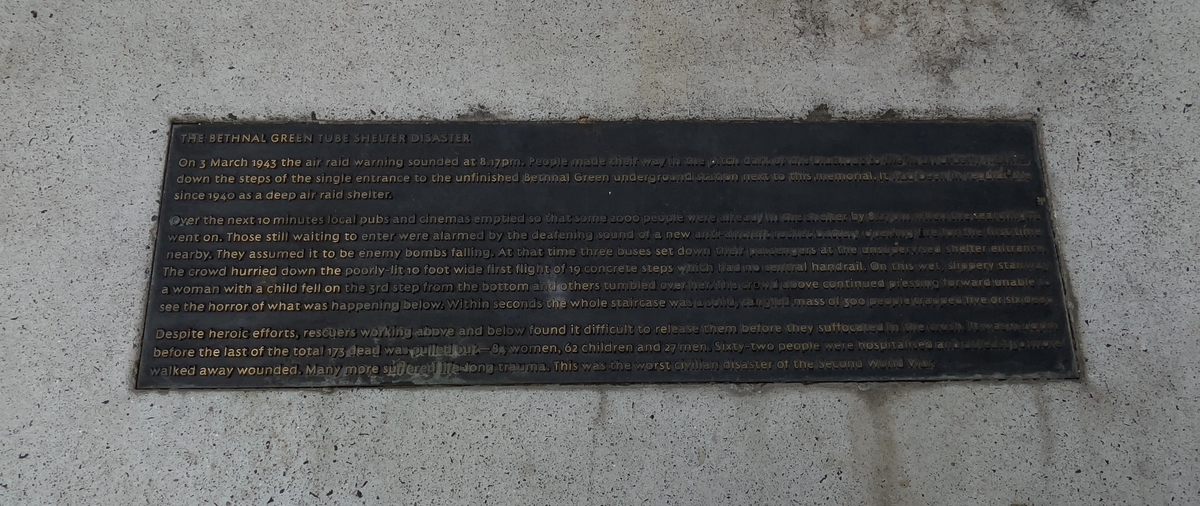 Stairway to Heaven (The Bethnal Green Tube Disaster Memorial)