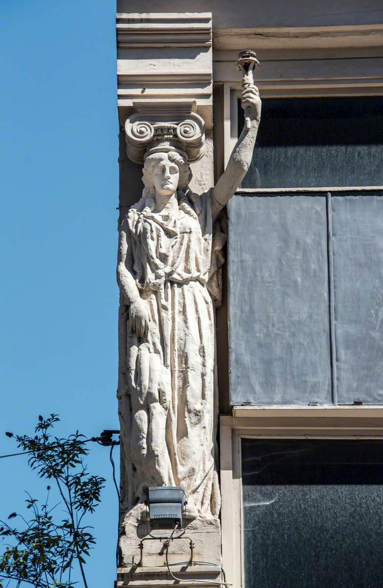 Two Caryatids and Figure of Harmony