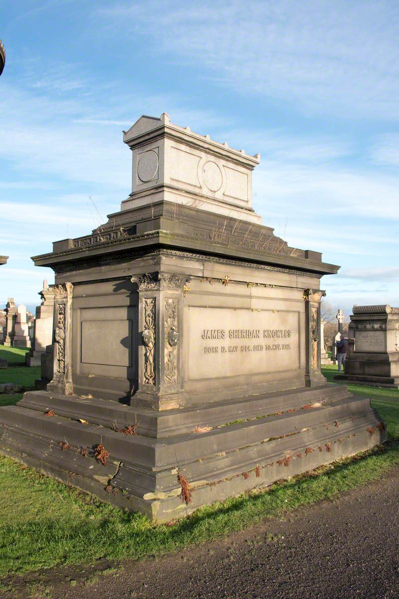 Memorial to James Sheridan Knowles (1784–1862)