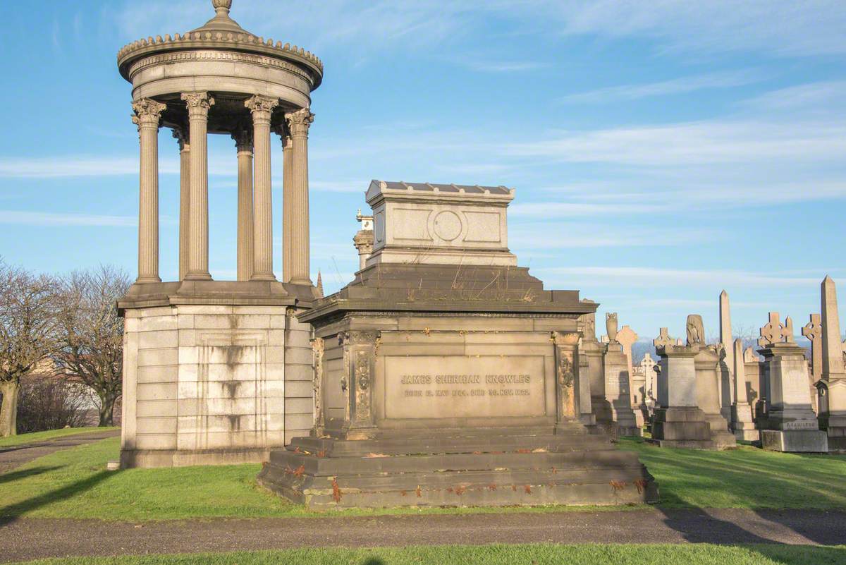 Memorial to James Sheridan Knowles (1784–1862)