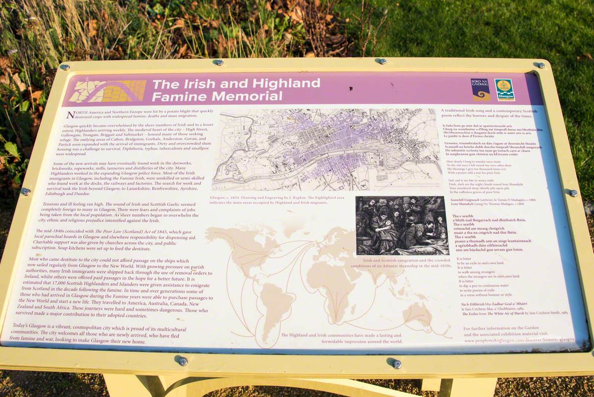 The Irish and Highland Famine Memorial