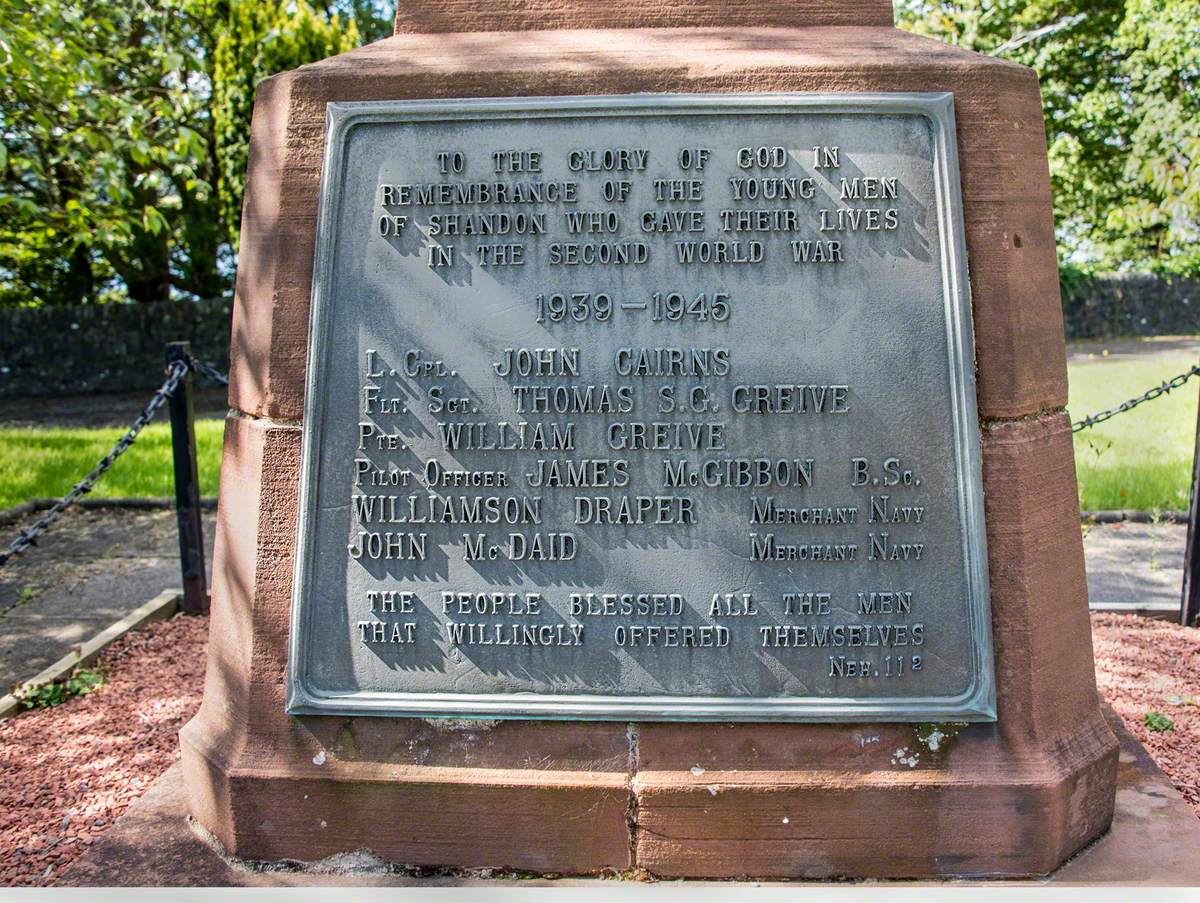 Shandon, Gullybridge War Memorial