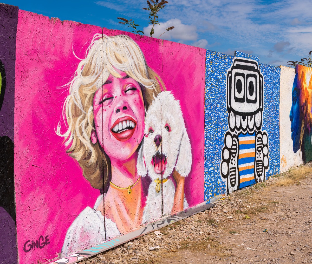 Smiling Girl with Dog