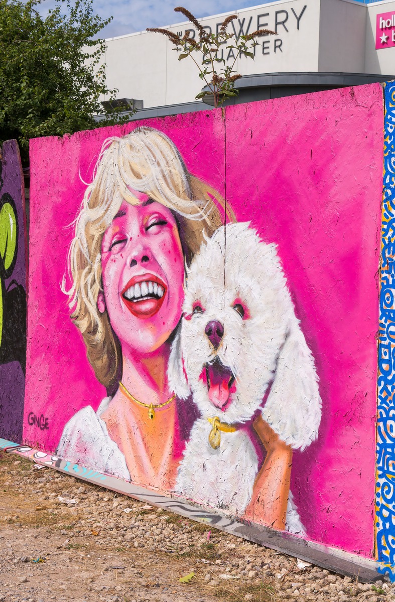 Smiling Girl with Dog