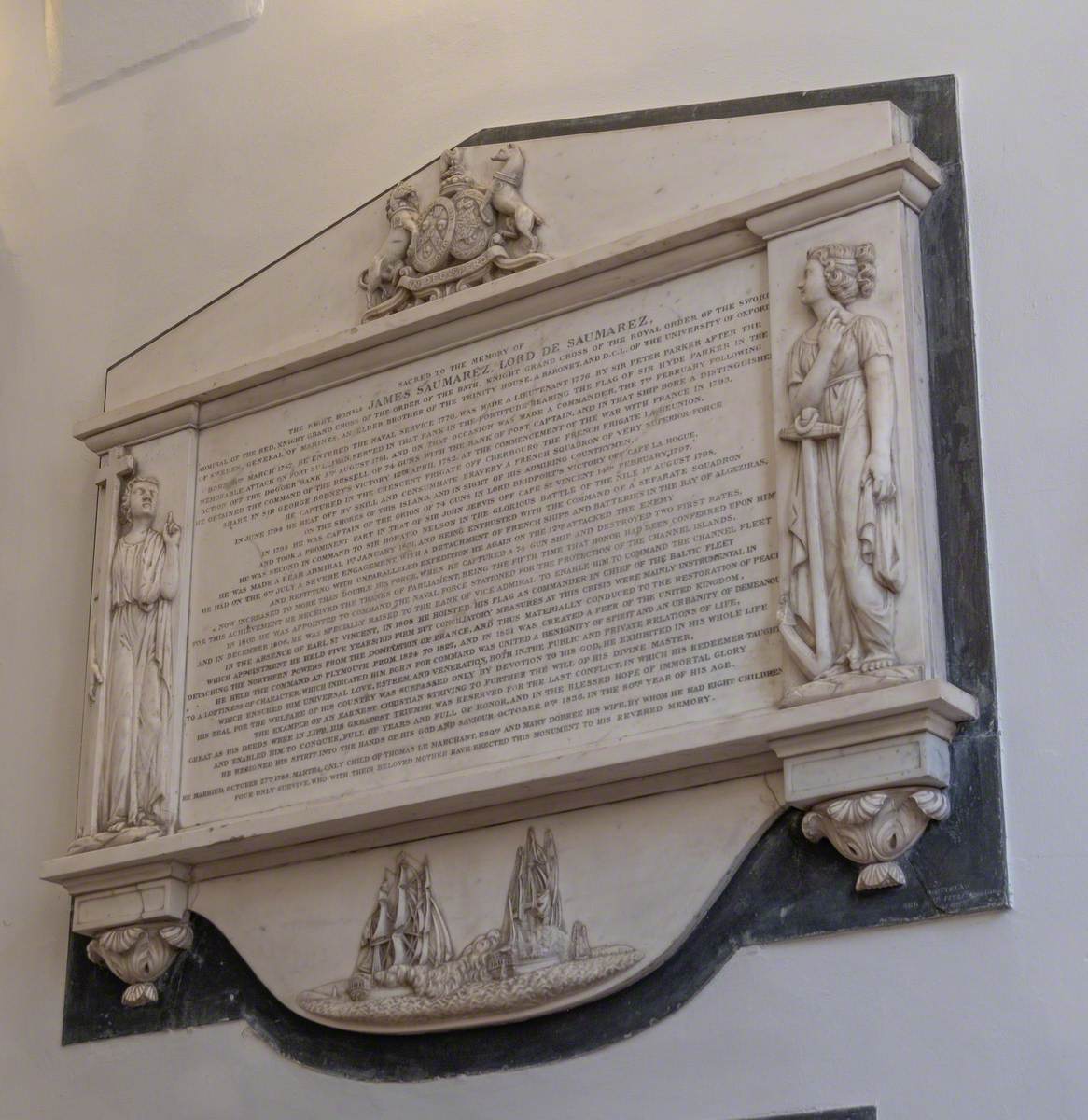 Monument to Rt Hon. James Saumarez, Lord de Saumarez