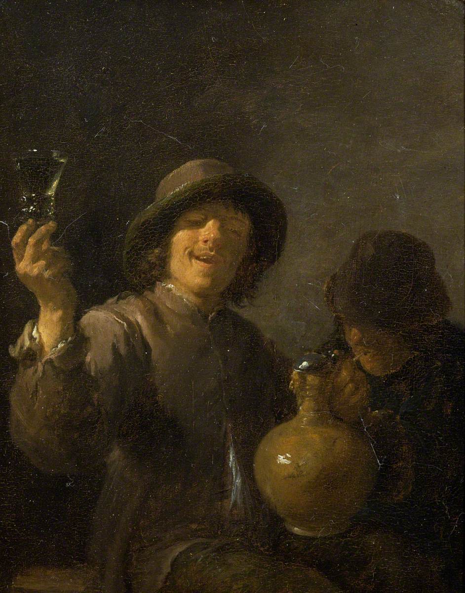 Two Boors Drinking