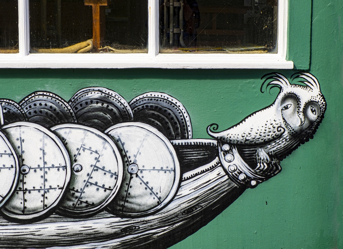 Viking Longboat Mural
