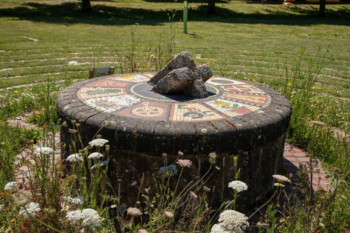 Mosaic Compass and Brick Labyrinth