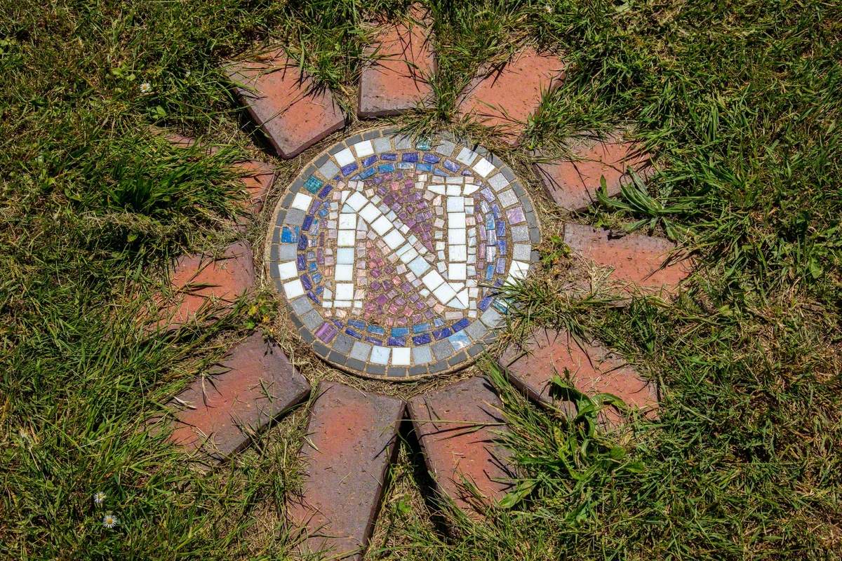 Mosaic Compass and Brick Labyrinth