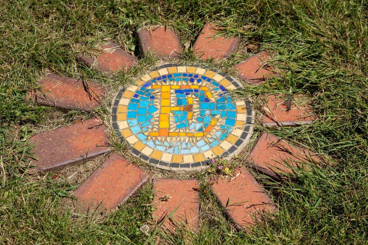 Mosaic Compass and Brick Labyrinth