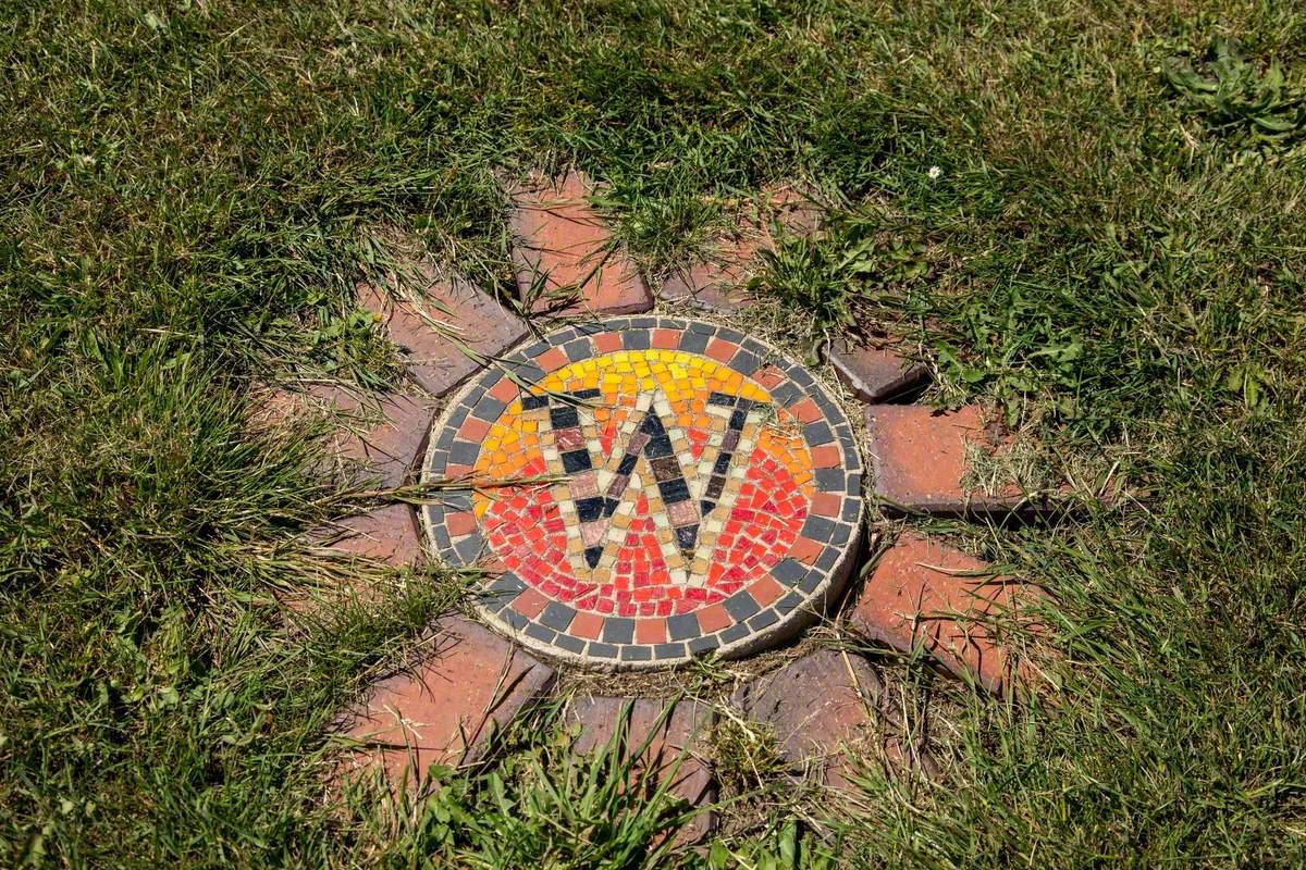 Mosaic Compass and Brick Labyrinth