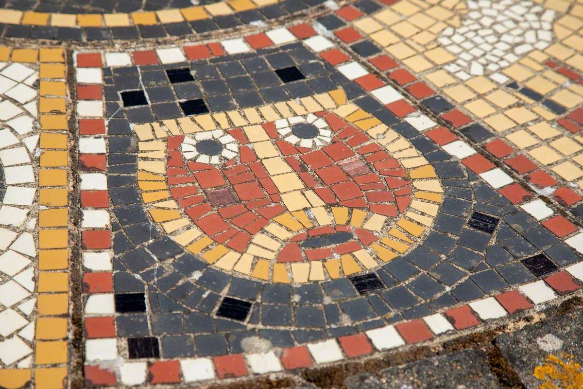 Mosaic Compass and Brick Labyrinth