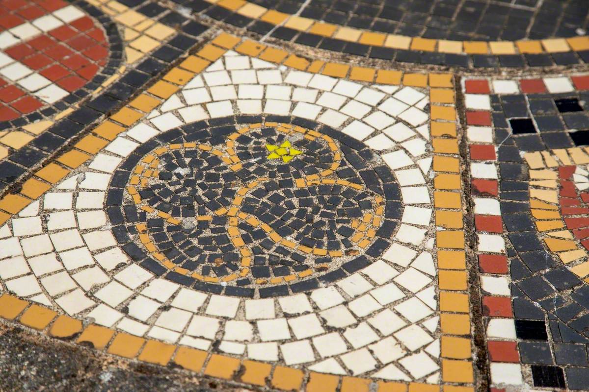 Mosaic Compass and Brick Labyrinth