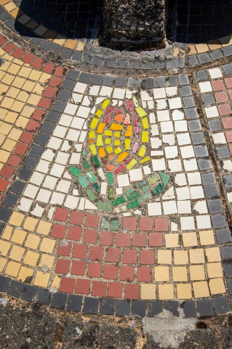 Mosaic Compass and Brick Labyrinth