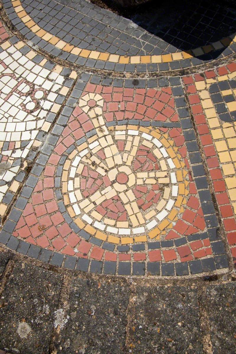 Mosaic Compass and Brick Labyrinth