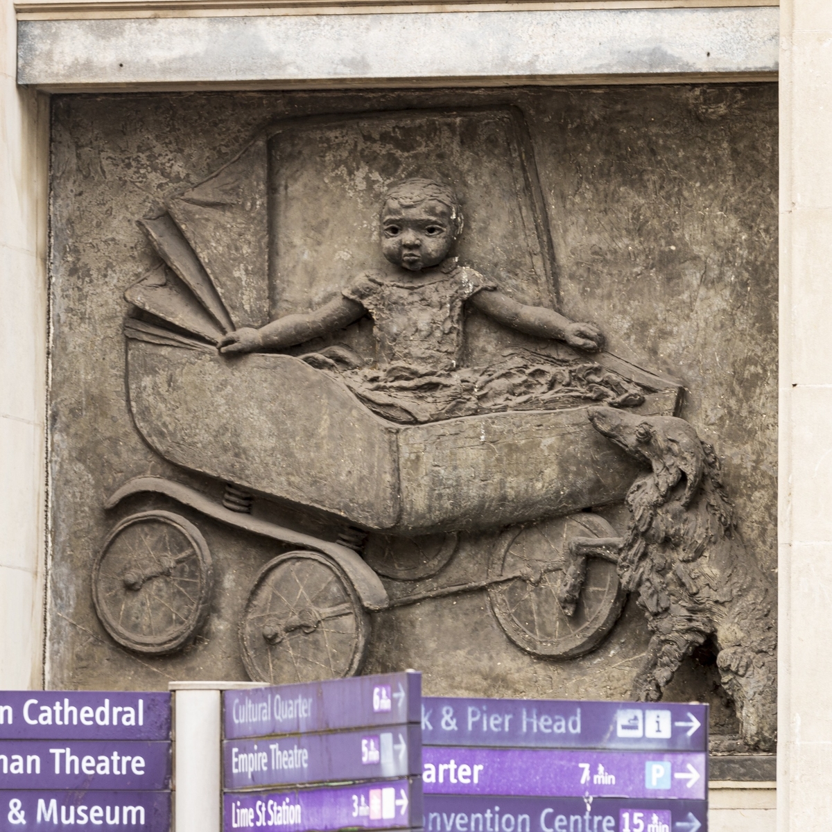 Children Fighting, Baby in a Pram, Children Playing Reliefs