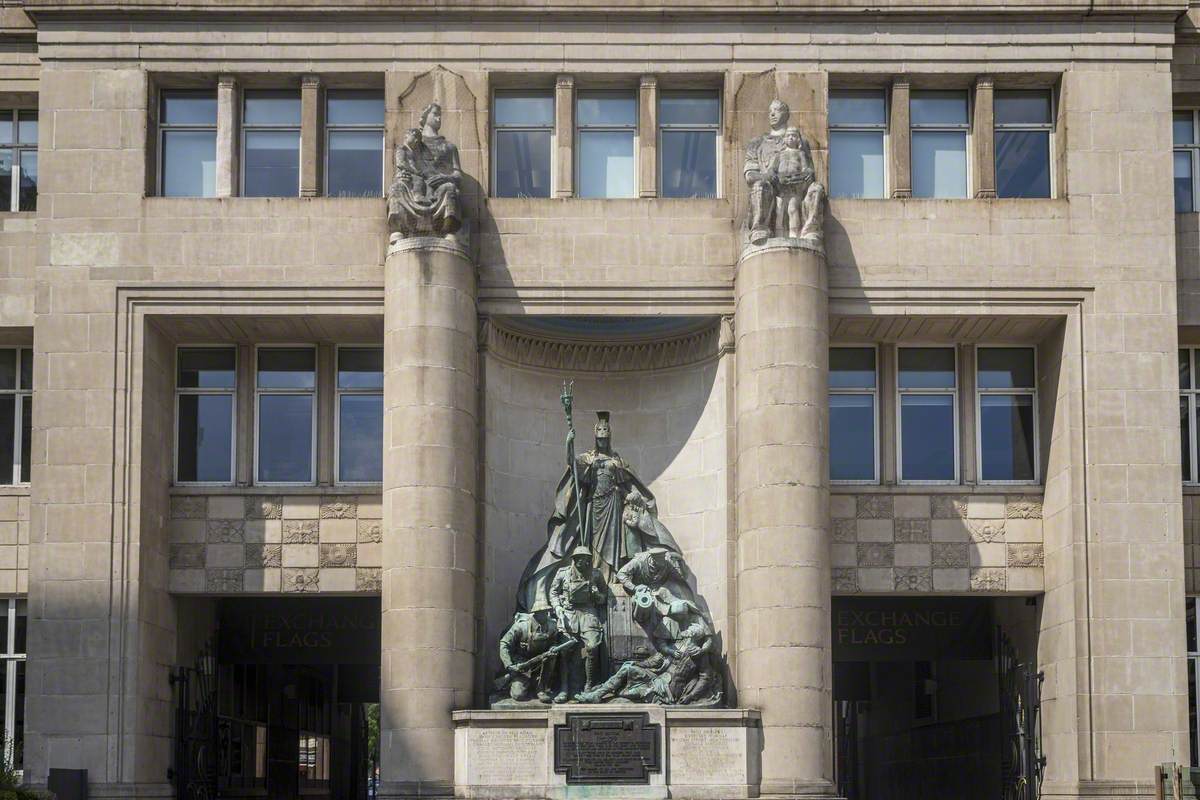 News Room War Memorial, Mother and Child, and Father and Child