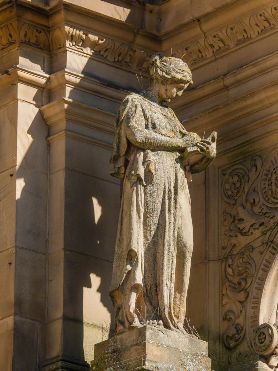 Former Post Office Façade Statues