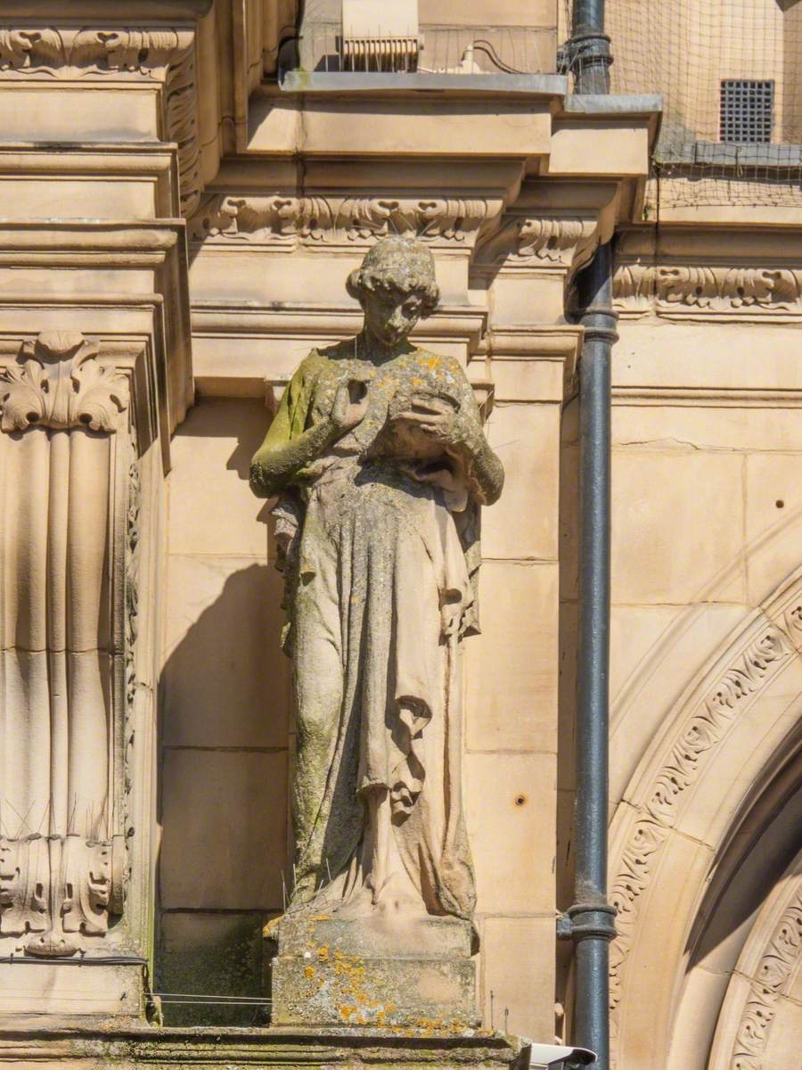 Former Post Office Façade Statues