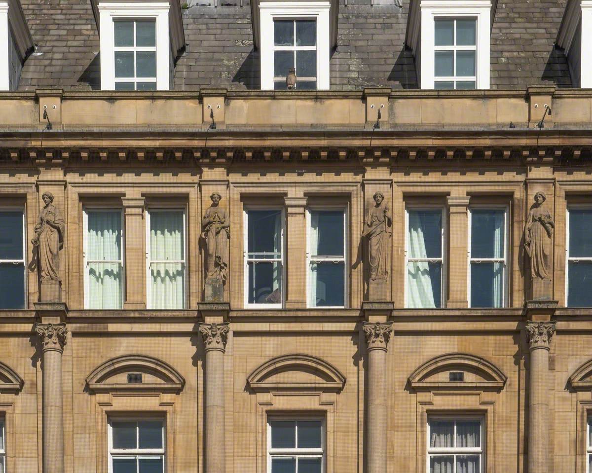 Former Post Office Façade Statues