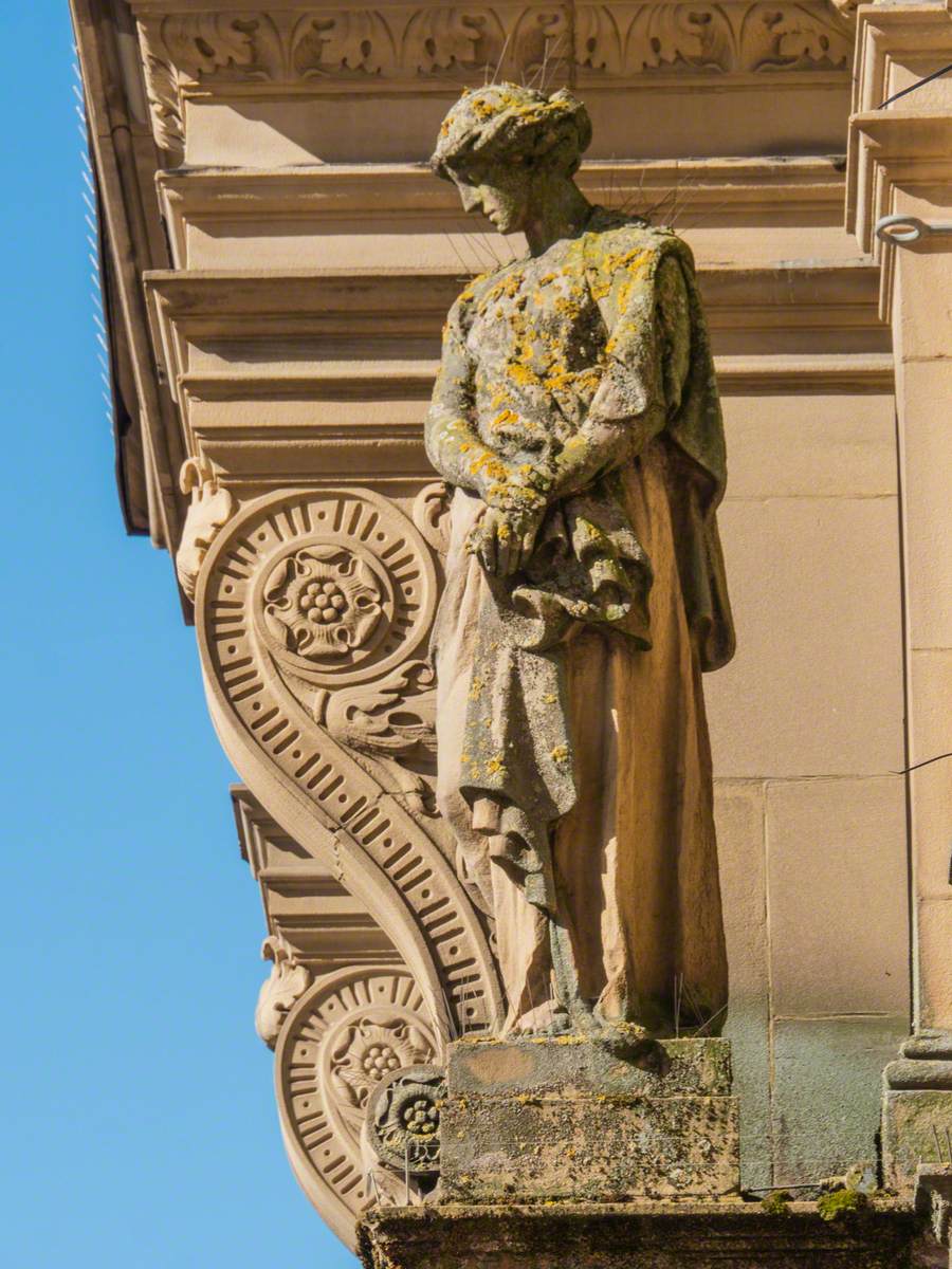 Former Post Office Façade Statues