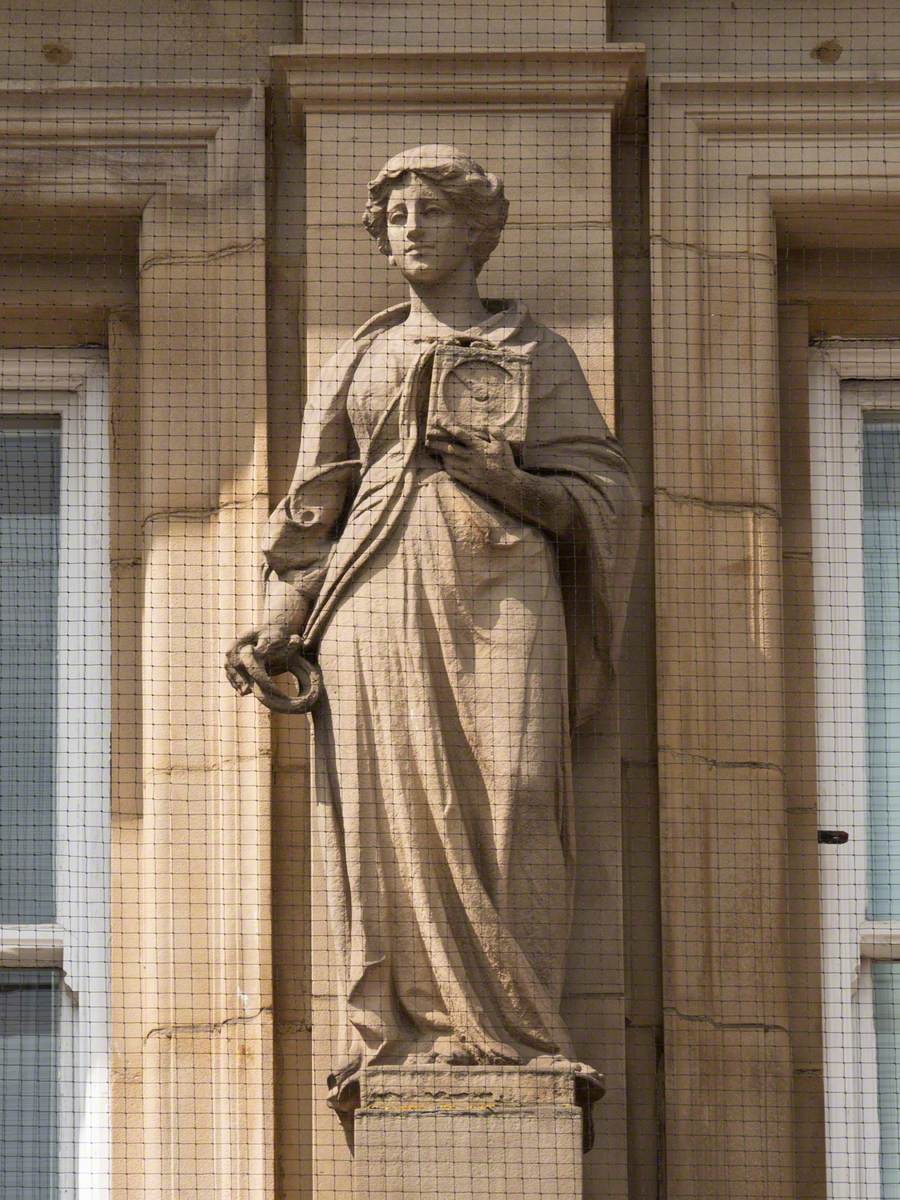 Former Post Office Façade Statues