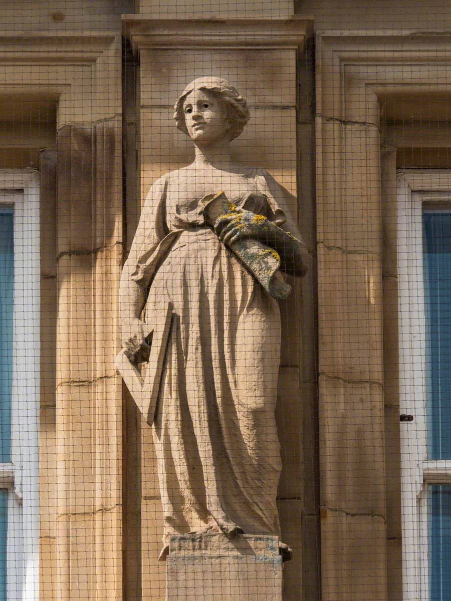 Former Post Office Façade Statues