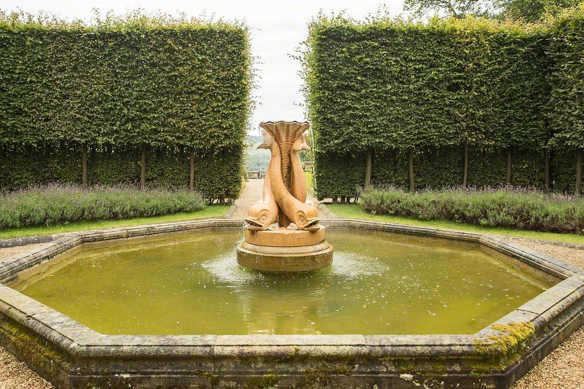 Baroque Dolphin and Conch Fountain