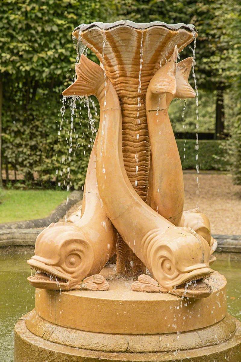 Baroque Dolphin and Conch Fountain