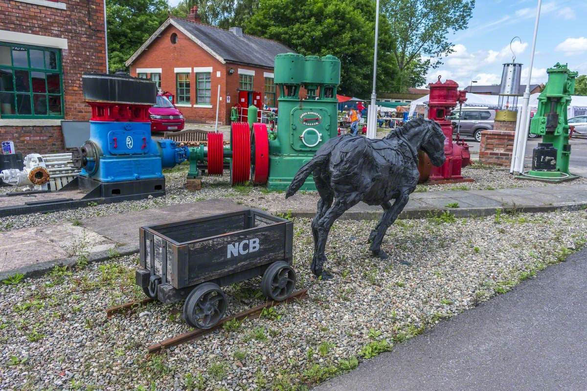 Pit Pony and Coal Wagon