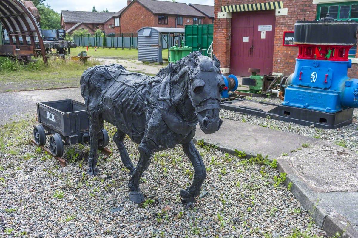 Pit Pony and Coal Wagon