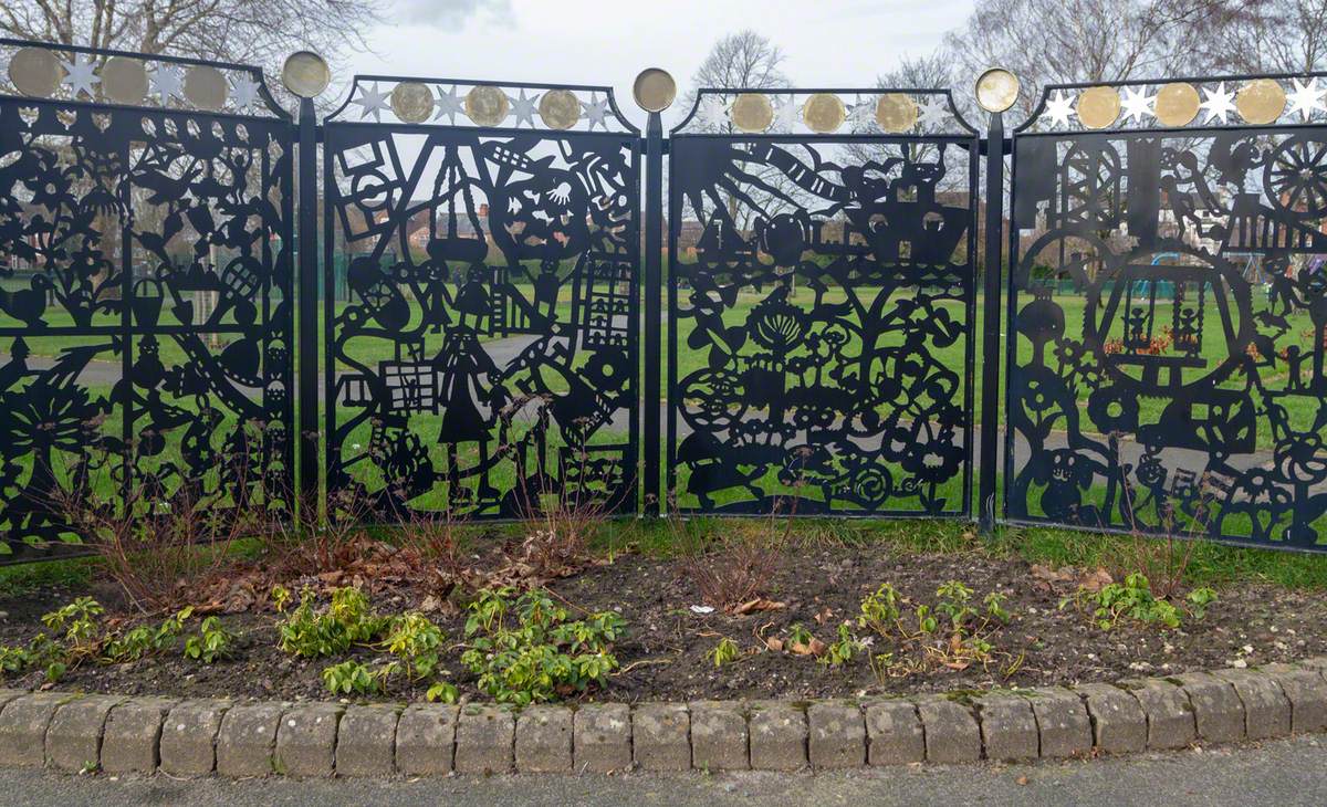 Gorse Hill Park 1998 Entrance Gates and Railings