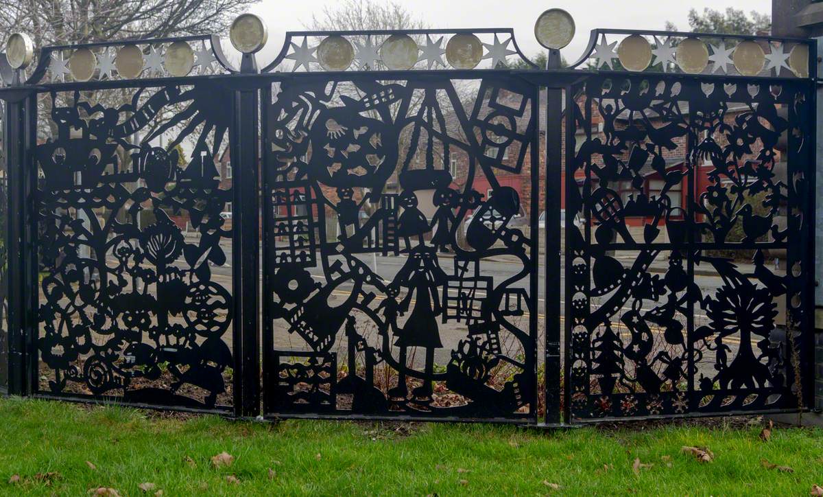 Gorse Hill Park 1998 Entrance Gates and Railings