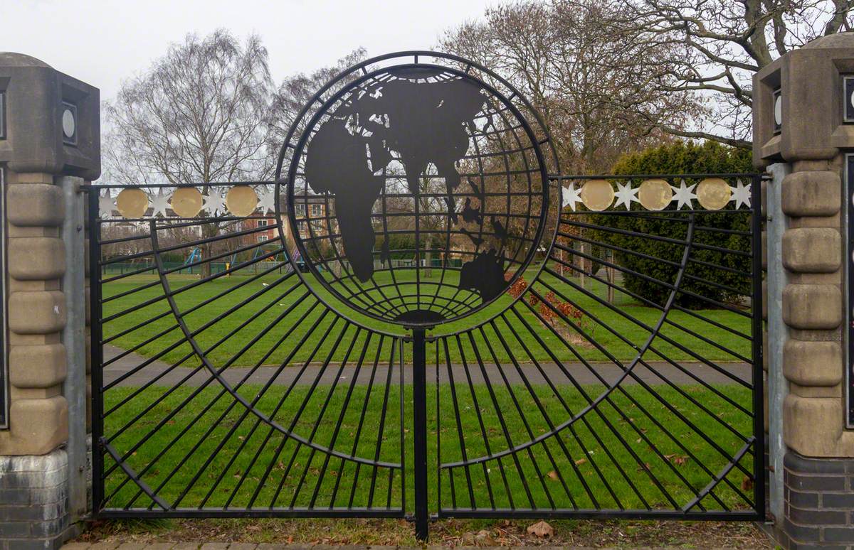 Gorse Hill Park 1998 Entrance Gates and Railings